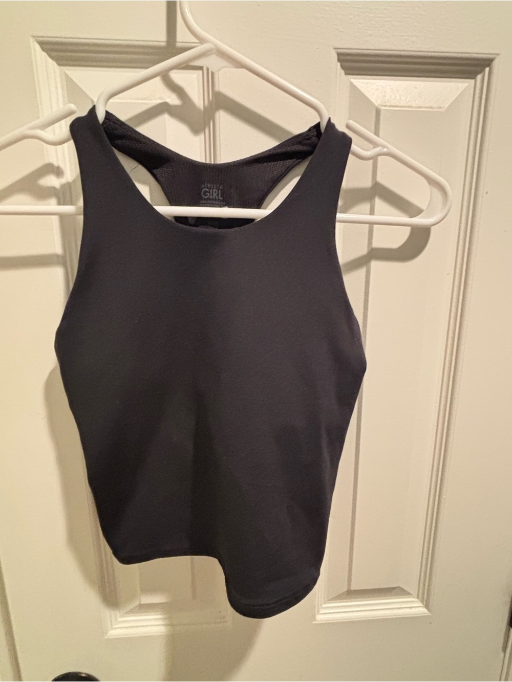 Athleta Girl Black High-Neck Racerback Tank